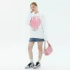 Oversized fit fleece hoodie with love printing - Image 6