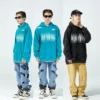 Oversized fit long sleeve destroyed fleece unisex hoodie - Image 2
