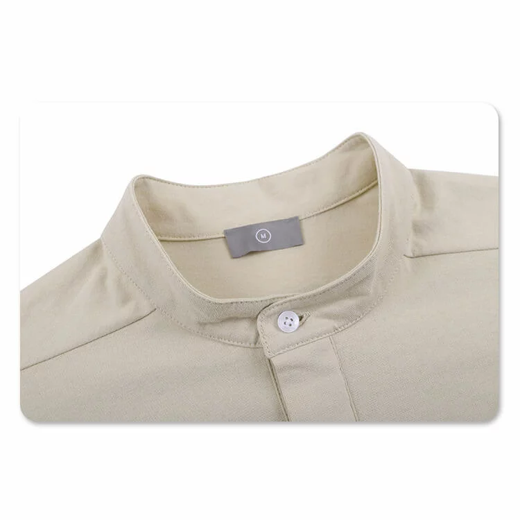 Henley collar oversized drop shoulder t shirt - Image 9