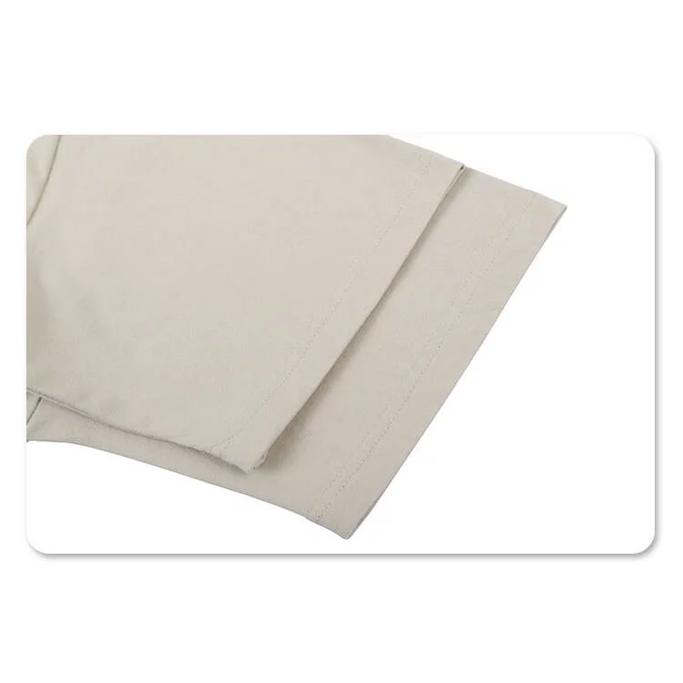 Henley collar oversized drop shoulder t shirt - Image 8