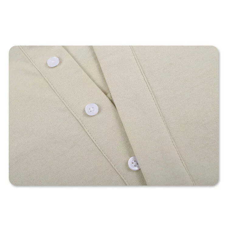 Henley collar oversized drop shoulder t shirt - Image 10