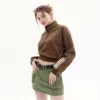Quarter zip up embroidered sweatshirt wholesale - Image 8
