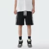 Mens relaxed fit shorts with embroidery stripe - Image 6