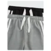 Mens relaxed fit shorts with embroidery stripe - Image 14