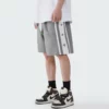 Mens relaxed fit shorts with embroidery stripe - Image 7