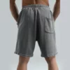 Acid wash mens french terry cotton shorts - Image 3