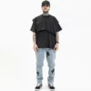 Streetwear vintage wash two-piece t shirt - Image 4