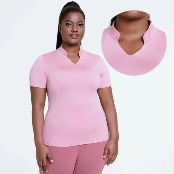 Big size trainer t shirt athletic top for woman