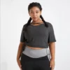 Plus size activewear chest across t-shirt woman - Image 4