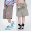 Unisex custom printed cotton french terry sweat shorts - Image 2