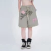 Unisex custom printed cotton french terry sweat shorts - Image 8