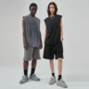 Unisex distressed vintage Stone wash tank top - Image 5