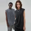 Unisex distressed vintage Stone wash tank top - Image 6