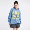 Unisex heavyweight fleece hoodie with customized embroidery - Image 9