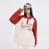 Unisex loose color contrast raglan long sleeves custom printing polo shirt - Image 6