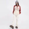 Unisex loose color contrast raglan long sleeves custom printing polo shirt - Image 4