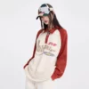Unisex loose color contrast raglan long sleeves custom printing polo shirt - Image 7