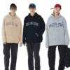 Unisex loose fit waffle hoodie wholesale - Image 2