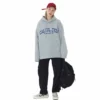 Unisex loose fit waffle hoodie wholesale - Image 7