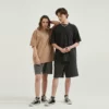 Unisex vintage stone wash oversized T shirt wholesale - Image 2