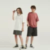 Unisex vintage stone wash oversized T shirt wholesale - Image 10