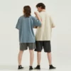 Unisex vintage stone wash oversized T shirt wholesale - Image 12