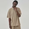 Unisex waffle short sleeve Polo shirt wholesale - Image 11