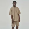 Unisex waffle short sleeve Polo shirt wholesale - Image 9