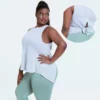 Big size rayon polyester tie back tank top - Image 2
