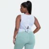 Big size rayon polyester tie back tank top - Image 6