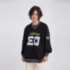 Vintage loose fit custom printed unisex pullover sweatshirt - Image 4
