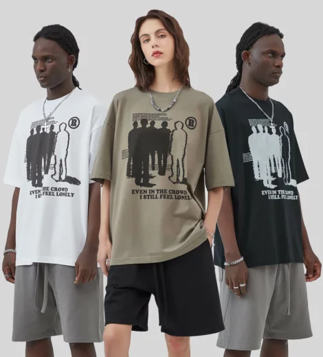 Wholesale custom printed 100%cotton unisex T shirt