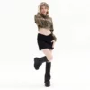 Women’s camo printing cropped pullover hoodie wholesale - Image 3