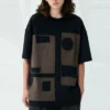 Women’s contrast patch loose T shirt - Image 3