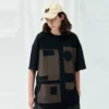 Women’s contrast patch loose T shirt - Image 2