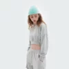 Womens cotton cropped sweatshirt wholesale - Image 7