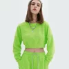 Womens cotton cropped sweatshirt wholesale - Image 4