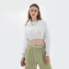 Womens cotton cropped sweatshirt wholesale - Image 14