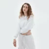 Womens cotton cropped sweatshirt wholesale - Image 6