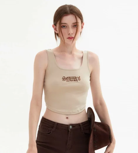Custom lettered embroidered women’s Vest