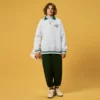 Custom printing mens quater zip up sweatshirt with polo neck - Image 3
