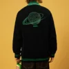 Custom printing mens quater zip up sweatshirt with polo neck - Image 6