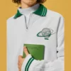 Custom printing mens quater zip up sweatshirt with polo neck - Image 14