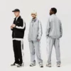Customized zipper up tracksuit set with side tapes - Image 2