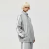 Customized zipper up tracksuit set with side tapes - Image 7