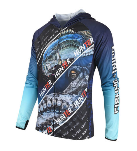 UPF50+ full sublimation printing fishing hoodie for man