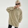 Custom DTG printing womens boyfriend hoodie wholesale China - Image 2
