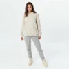 Womens oversized drop shoulder french terry hoodie - Image 3