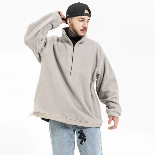 Polar fleece zip up pullover jumper