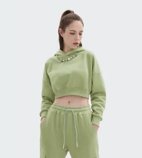 Woman cropped hoodie wholesale China